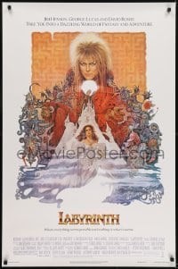 3g525 LABYRINTH 1sh 1986 Jim Henson, art of David Bowie & Jennifer Connelly by Ted CoConis!