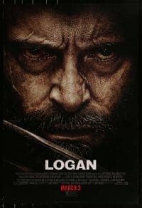 3g562 LOGAN style C advance DS 1sh 2017 Jackman in the title role as Wolverine, claws out!
