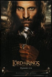3g570 LORD OF THE RINGS: THE RETURN OF THE KING teaser DS 1sh 2003 Viggo Mortensen as Aragorn!