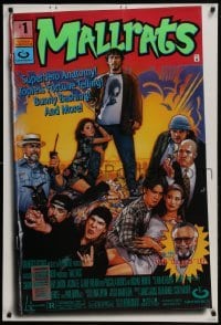 3g586 MALLRATS DS 1sh 1995 Kevin Smith, Snootchie Bootchies, Stan Lee, comic artwork by Drew Struzan