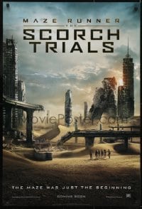3g601 MAZE RUNNER: THE SCORCH TRIALS style A int'l teaser DS 1sh 2015 Dylan O'Brien, city in ruins!