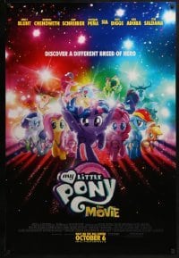 3g643 MY LITTLE PONY: THE MOVIE advance DS 1sh 2017 Saldana, Blunt, a different breed of hero!