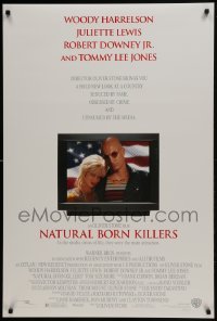 3g651 NATURAL BORN KILLERS DS 1sh 1994 Oliver Stone, Woody Harrelson & Juliette Lewis on TV!
