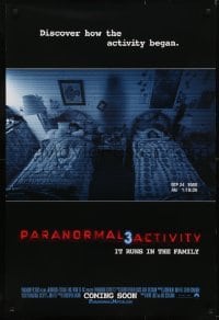 3g673 PARANORMAL ACTIVITY 3 advance DS 1sh 2011 discover how activity began, it runs in the family!