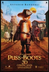 3g711 PUSS IN BOOTS int'l advance DS 1sh 2011 voice of Antonio Banderas in title role!