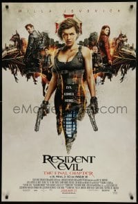 3g725 RESIDENT EVIL: THE FINAL CHAPTER advance DS 1sh 2016 image of sexiest Milla Jovavich with gun