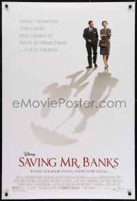 3g747 SAVING MR. BANKS advance DS 1sh 2013 Emma Thompson as Travers & Tom Hanks as Disney!