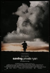 3g748 SAVING PRIVATE RYAN DS 1sh 1998 Spielberg, Tom Hanks, the mission is a man!