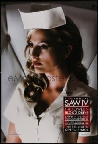 3g752 SAW IV 1sh 2007 Tobin Bell, Halloween blood drive, profile image of sexy nurse by Tim Palen!