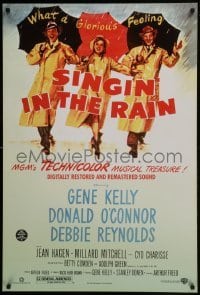 3g781 SINGIN' IN THE RAIN DS 1sh R2000 Gene Kelly, Donald O'Connor, Debbie Reynolds, classic!