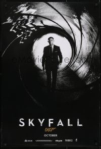 3g788 SKYFALL int'l teaser DS 1sh 2012 October style, Craig as James Bond standing in gun barrel!