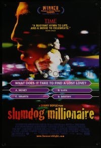 3g793 SLUMDOG MILLIONAIRE 1sh 2009 Danny Boyle, winner of Best Picture, Director & Screenplay!