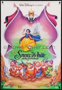 3g801 SNOW WHITE & THE SEVEN DWARFS DS 1sh R1993 Walt Disney animated classic, art of cast!