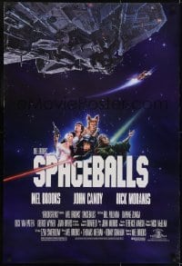 3g807 SPACEBALLS 1sh 1987 Mel Brooks sci-fi Star Wars spoof, Bill Pullman, Moranis, PG-13 rated!