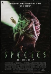 3g808 SPECIES DS 1sh 1995 sexy alien Natasha Henstridge, Ben Kingsley, sci-fi/horror, our time is up!
