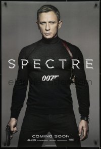 3g810 SPECTRE int'l teaser DS 1sh 2015 cool color image of Daniel Craig as James Bond 007 with gun!