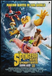 3g821 SPONGEBOB MOVIE: SPONGE OUT OF WATER int'l advance DS 1sh 2015 wacky image surfing with cast!