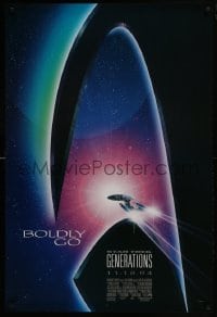 3g840 STAR TREK: GENERATIONS int'l advance 1sh 1994 cool sci-fi art of the Enterprise, Boldly Go!