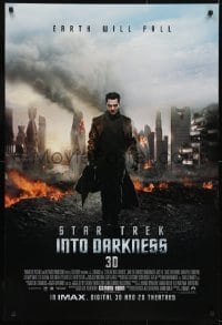 3g830 STAR TREK INTO DARKNESS advance DS 1sh 2013 Benedict Cumberbatch as Khan, Earth Will Fall!