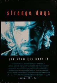 3g852 STRANGE DAYS advance 1sh 1995 close-up of Ralph Fiennes, you know you want it!