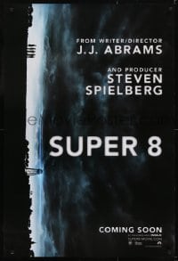 3g862 SUPER 8 int'l teaser DS 1sh 2011 Kyle Chandler, Elle Fanning, cool design & stormy image!