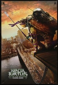 3g871 TEENAGE MUTANT NINJA TURTLES OUT OF THE SHADOWS int'l teaser DS 1sh 2016 image of Donatello!