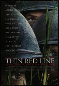 3g878 THIN RED LINE style A int'l 1sh 1998 Sean Penn, Woody Harrelson & Jim Caviezel in WWII!