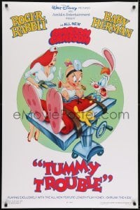 3g916 TUMMY TROUBLE DS 1sh 1989 Roger Rabbit & sexy Jessica with doctor Baby Herman, unrated style!