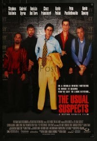 3g926 USUAL SUSPECTS DS 1sh 1995 Kevin Spacey covering watch, Baldwin, Byrne, Palminteri, Singer!