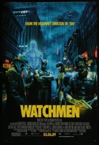 3g947 WATCHMEN advance DS 1sh 2009 Zack Snyder, Billy Crudup, Jackie Earle Haley & Malin Akerman!