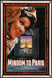 3g964 WINDOW TO PARIS 1sh 1995 Yuri Mamin's Okno v Parizh, wacky images, Eiffel Tower!