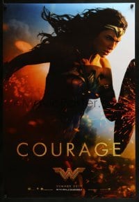3g973 WONDER WOMAN teaser DS 1sh 2017 sexiest Gal Gadot in title role/Diana Prince, Courage!