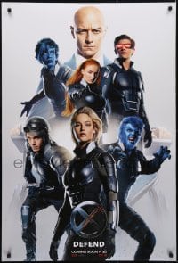 3g986 X-MEN: APOCALYPSE teaser DS 1sh 2016 Marvel Comics, Bryan Singer, cool cast image, Defend!
