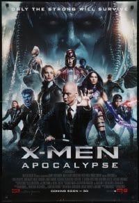 3g985 X-MEN: APOCALYPSE style F int'l advance DS 1sh 2016 Marvel Comics, Bryan Singer, cast image!