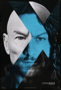 3g989 X-MEN: DAYS OF FUTURE PAST style B int'l teaser DS 1sh 2014 combined faces of Stewart & McAvoy!