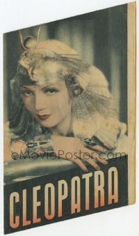 3h045 CLEOPATRA die-cut German herald 1934 Claudette Colbert, Princess of the Nile, Cecil B. DeMille