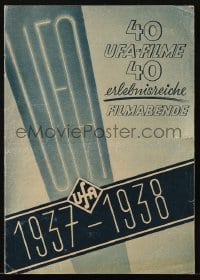 3h006 UFA 1937-38 German exhibitor magazine 1937 images & plot summaries of current 40 movies!
