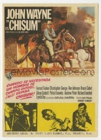 3h134 CHISUM Spanish herald 1970 different art of cowboy John Wayne on horse by MCP!