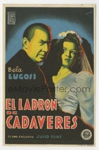 3h142 CORPSE VANISHES Spanish herald 1943 different Fernandez art of Bela Lugosi & Luana Walters!