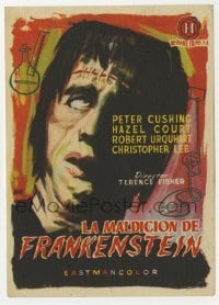 3h145 CURSE OF FRANKENSTEIN Spanish herald 1958 Hammer, Jano art of monster Christopher Lee!