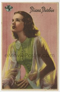 3h150 DEANNA DURBIN Spanish herald 1940s wonderful semi-profile portrait of the pretty actress!