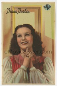 3h149 DEANNA DURBIN Spanish herald 1940s angelic portrait of the pretty actress with hands clasped!