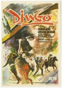 3h157 DJANGO Spanish herald 1967 Sergio Corbucci spaghetti western, cool Mac art of Franco Nero!