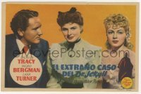 3h163 DR. JEKYLL & MR. HYDE Spanish herald 1948 Spencer Tracy, Ingrid Bergman & Lana Turner!