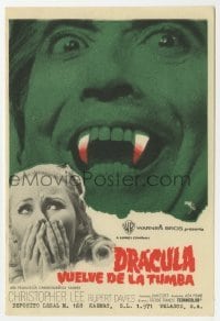 3h165 DRACULA HAS RISEN FROM THE GRAVE Spanish herald 1972 MCP art of vampire Christopher Lee!