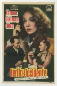 3h175 FOREIGN AFFAIR Spanish herald 1950 Jean Arthur & sexy Marlene Dietrich, John Lund, different!