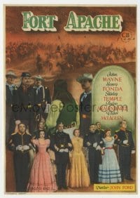 3h177 FORT APACHE Spanish herald 1948 John Wayne, Henry Fonda, Shirley Temple, McLaglen, different!