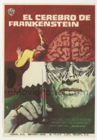 3h183 FRANKENSTEIN MUST BE DESTROYED Spanish herald 1970 cool different monster art by MCP!