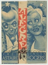 3h191 GAY DIVORCEE Spanish herald 1935 wonderful different art of Fred Astaire & Ginger Rogers!