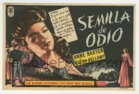 3h207 GUEST IN THE HOUSE Spanish herald 1946 mentally ill Anne Baxter + painter Ralph Bellamy!